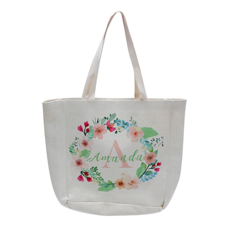 Sublimation Shopping Bags Linen Tote Bags for Sublimation Printing