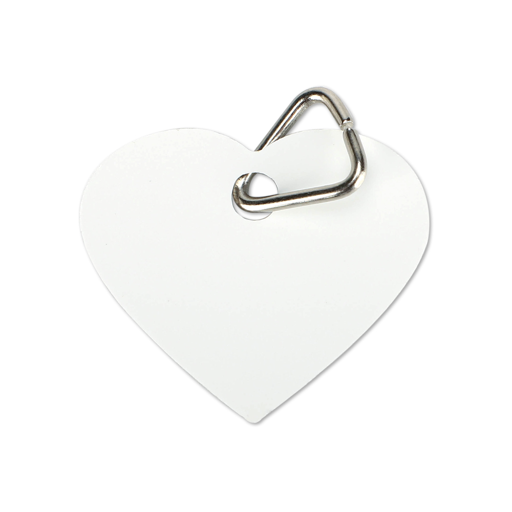 Double-Side Printable Aluminum PET Tags-Heart Shape-1.26"*1.06"