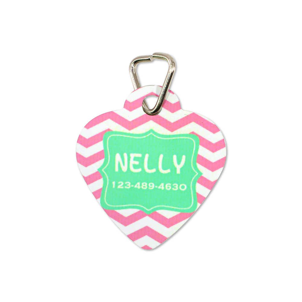 Double-Side Printable Aluminum PET Tags-Heart Shape-1.26"*1.06"