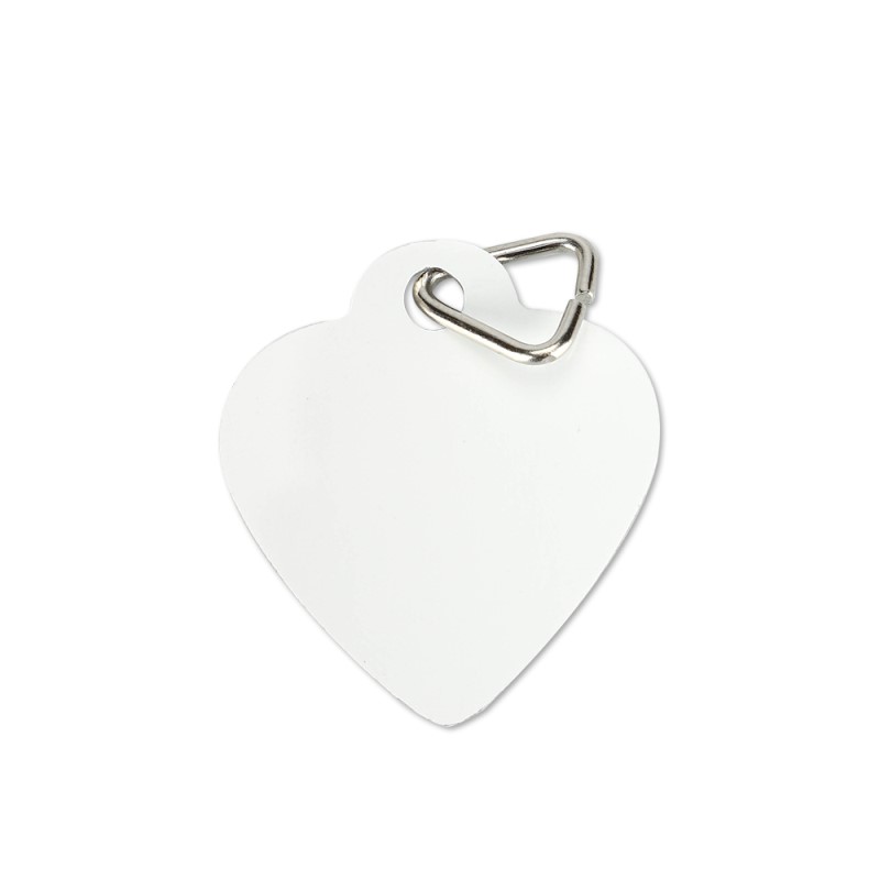 Double-Side Printable Aluminum PET Tags-Heart Shape