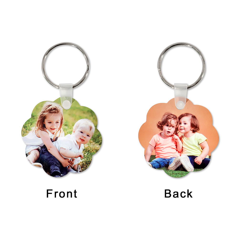 Double-side Printable Aluminum Keychain-House