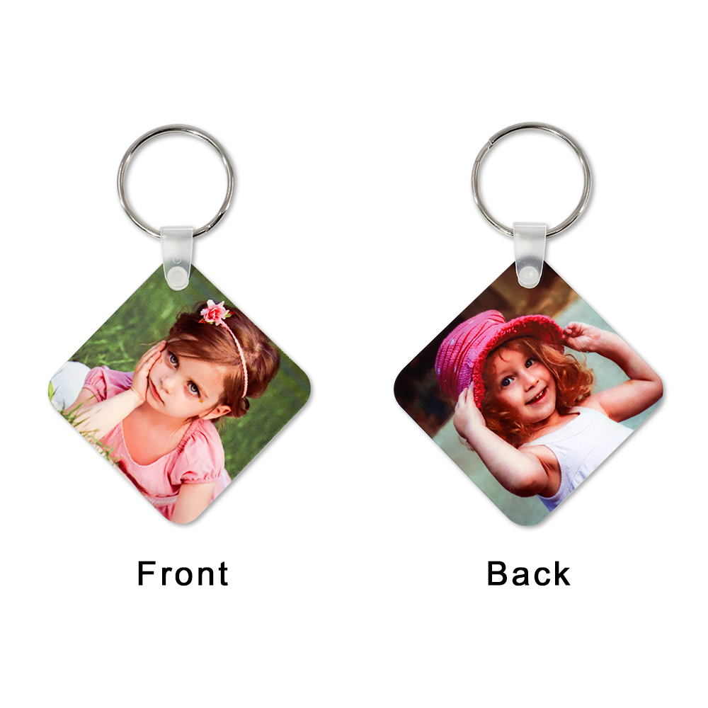 Double-side Printable Aluminum Keychain-House