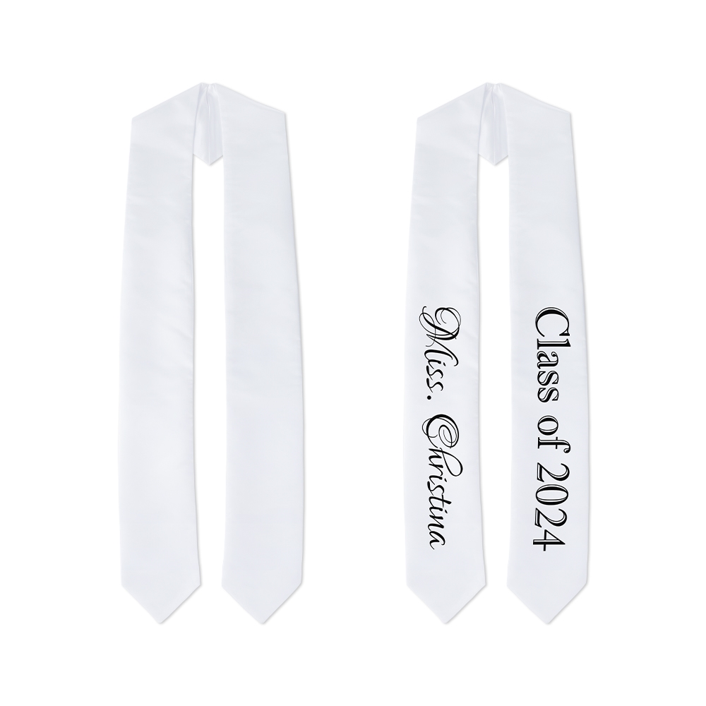 Unisex Sublimation Graduation Stole Blanks Wholesale Plain Grad Sash for Adults & Kids